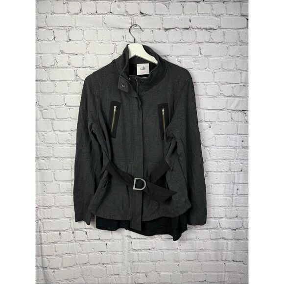 Cabi Carol Modern Full Mesh Paneled Jacket gray and black Medium - Picture 2 of 10